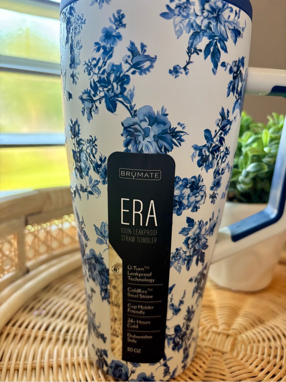 NEW BrüMate ERA 30 oz Leakproof Straw Tumbler - Blue Floral - Picture 3 of 6